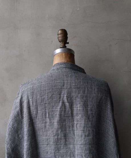 klauseクロイゼ / Gown Middle Lenght French Linen Glen Check / kla-26015