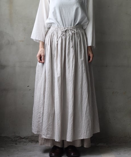 cavane キャヴァネ / Gatehered Petti Skirt Cotton100スカート/ca-25140