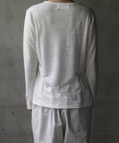 cavane キャヴァネ / Linen Crew-Neck long sleeveT  / ca-24112B
