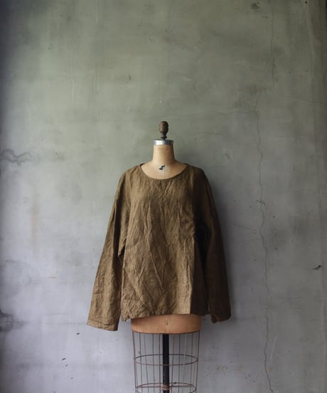 Au Vrai Chic/ Crew Shirt No Collar Long sleeve/ Au-24004