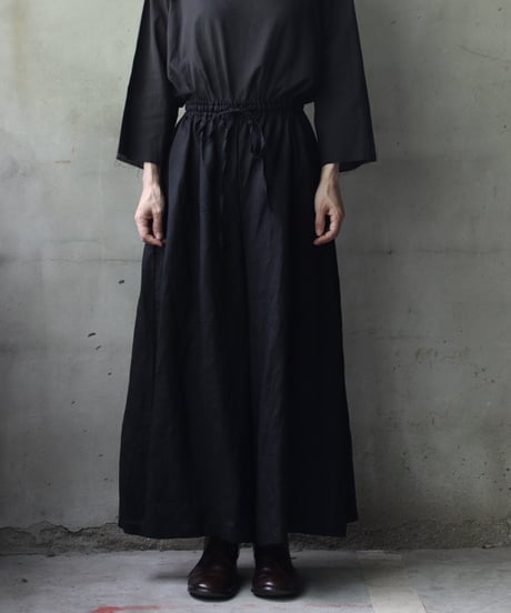 cavane キャヴァネ / Wide Petti Pants Linenパンツ/ca-25091