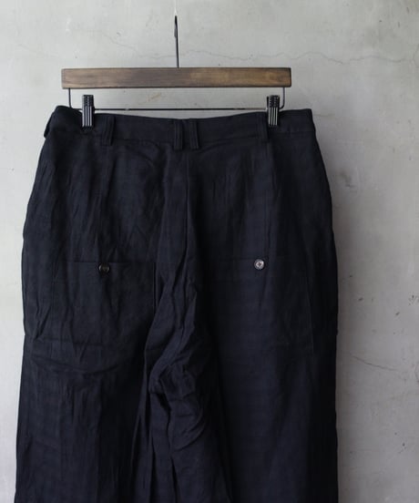 ALEKSANDR MANAMISアレクサンダーマナミ/ BLACK CHECK LOOSE PANT - CHECKED BLACKトラウザーズ / am-25022