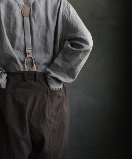 cavane キャヴァネ / Over pants with suspenders Woolパンツ / ca-24213