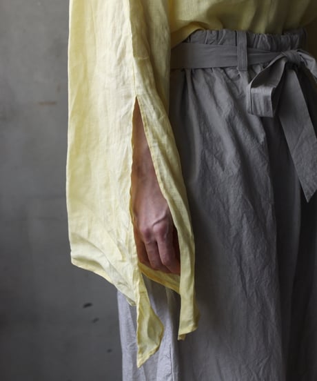 cavane キャヴァネ / Gather Neck Pullover Blouse linen100ブラウス / ca-26067