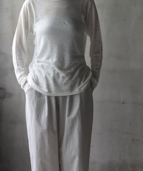 cavane キャヴァネ / Linen Crew-Neck long sleeveT  / ca-24112B
