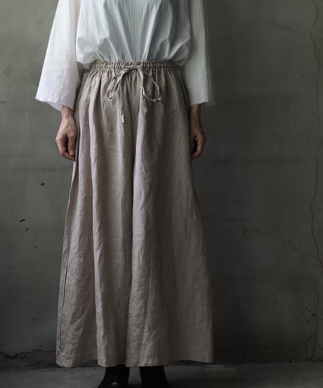 cavane キャヴァネ / Wide Petti Pants Linenパンツ/ca-25092