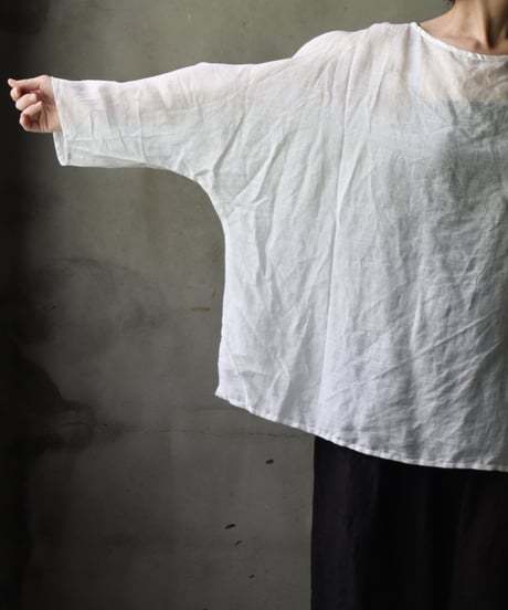cavane キャヴァネ / Tunic long-sleeve Linen100シャツ / ca-25122