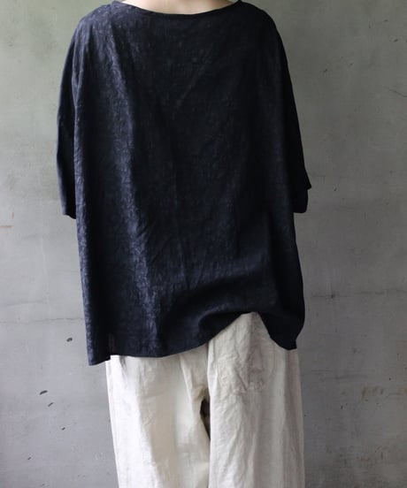 cavane キャヴァネ / Tunic half-sleeve Jacquardシャツ / ca-25079