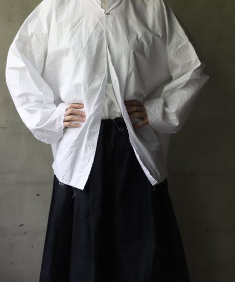 SCHA シャー/ Round Neck Open Front Volume Top" OE "-PAPER COTTON HEAVY- / Sc-23008 ( Art#1724)