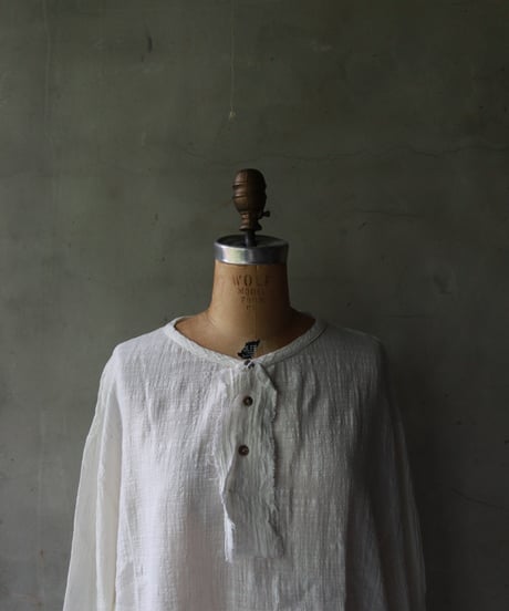 MAVRANYMA / Organic Low Cotton Henley Long-sleeve / Mav-24004