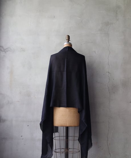 ALEKSANDR MANAMISアレクサンダーマナミ/ CASHMERE SCARF - BLACKショール/ am-25025