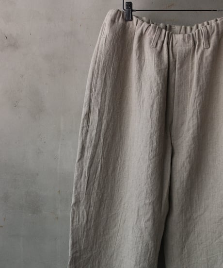 klauseクロイゼ / Belarus Linen平織/厚手Loose Fitting Tapered Trousers Wide2 / kla-26028