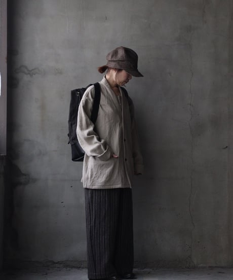 klauseクロイゼ / LEATHER BACK PACK VINTAGE SAKE BAG（酒袋・鉄媒染)/ kla-26035