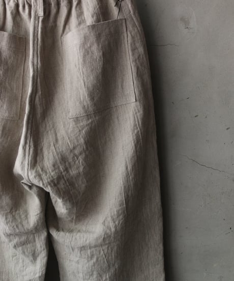 klauseクロイゼ / Belarus Linen平織/厚手Loose Fitting Tapered Trousers Wide2 / kla-26028