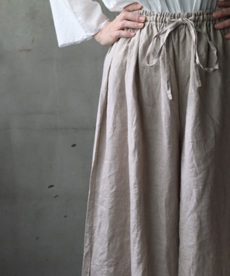 cavane キャヴァネ / Wide Petti Pants Linenパンツ/ca-25092