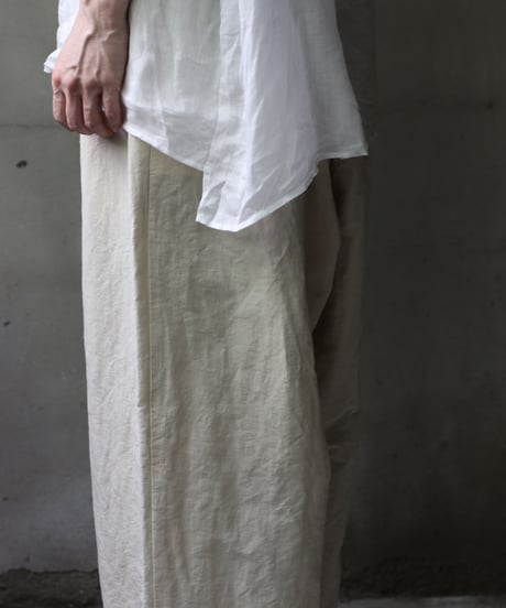 cavane キャヴァネ / Tunic half-sleeve Linen100シャツ / ca-25078