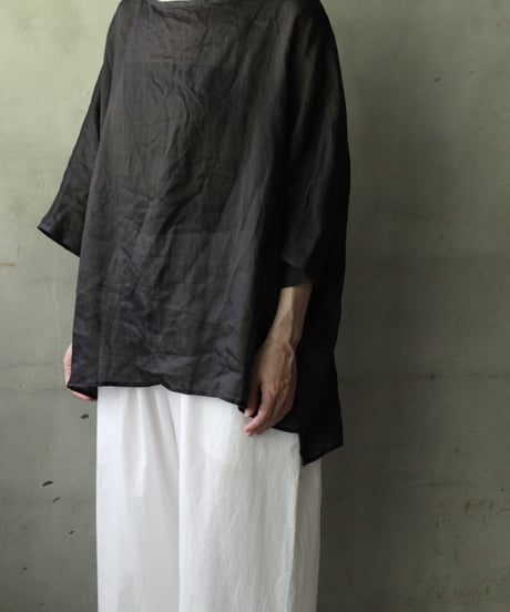cavane キャヴァネ / Tunic half-sleeve Linen100シャツ / ca-25111