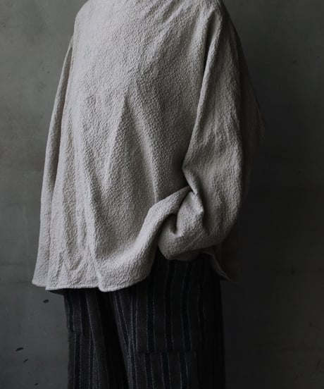 cavane キャヴァネ / Tunic long-sleeve Cotton&Woolシャツ / ca-25151