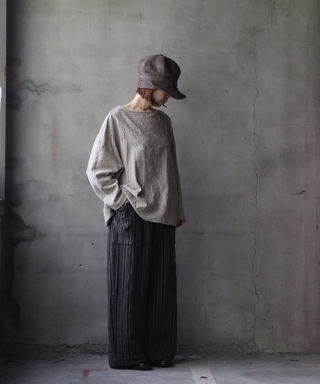 cavane キャヴァネ / Tunic long-sleeve Cotton&Woolシャツ / ca-25151