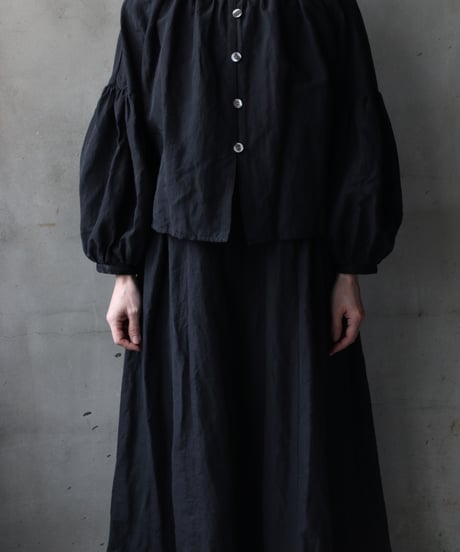 cavane キャヴァネ / Balloon sleeve over-shirt Linen&Cotton100ブラウス/ ca-26032