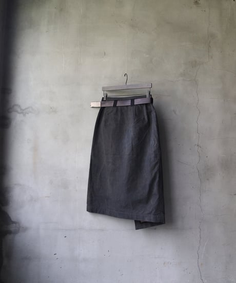BIEK VERSTAPPEN / WRAP SKIRT WITH LEATHER BELTスカート /  Bie-25014(SK01-F)