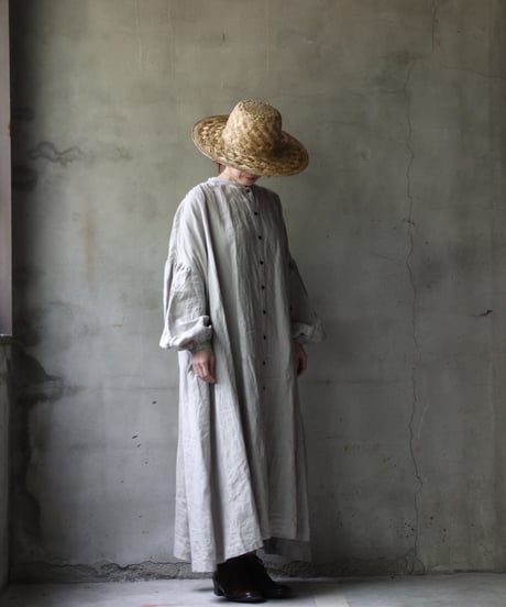 cavane キャヴァネ / Balloon sleeve dress linen100ワンピース / ca-25058