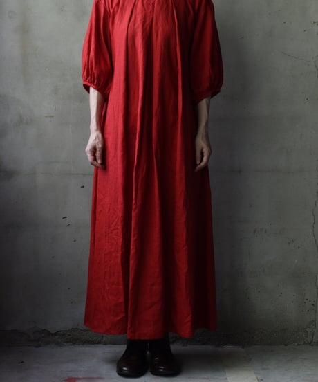 cavane キャヴァネ / Over Tuck Linen100 Dressワンピース / ca-25101