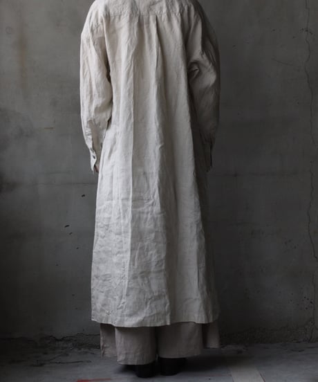 cavane キャヴァネ / Shirt-Dress Linen100硫化染めワンピース / ca-26020