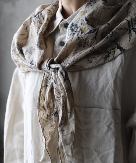 cavane キャヴァネ / Shirt-Dress Linen100硫化染めワンピース / ca-26020