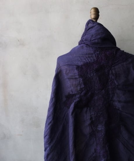 BIEK VERSTAPPEN ビーク フェルスタッペン / PURPLE FELTED LINEN SCARFスカーフ/ Bie-26000