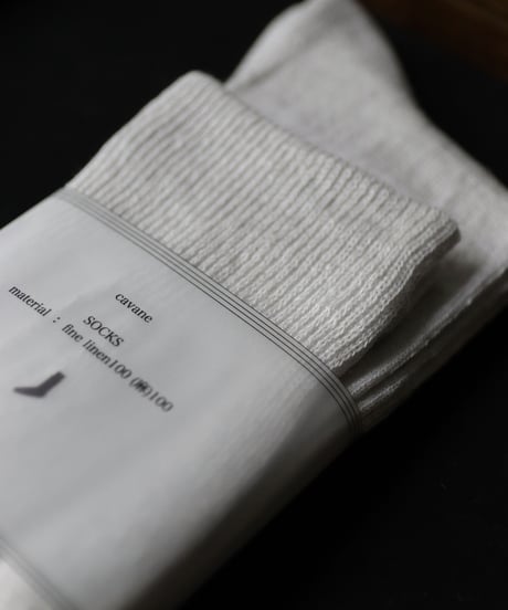 cavane キャヴァネ / Linen socksリネンソックス / ca-22805