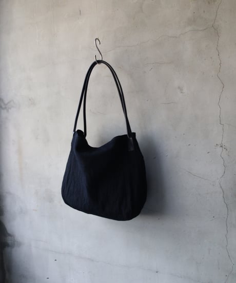 klauseクロイゼ / TOTE BAG " SQUARE " M BELARUS LINEN藍泥染 / kla-25047