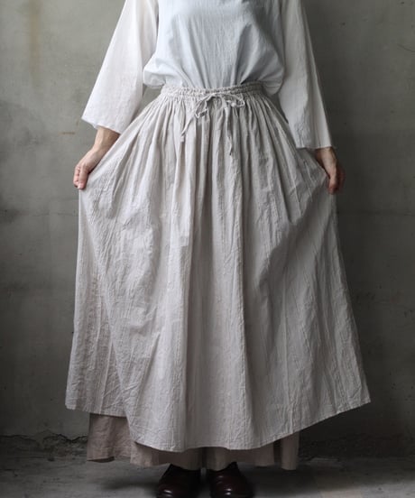 cavane キャヴァネ / Gatehered Petti Skirt Cotton100スカート/ca-25140