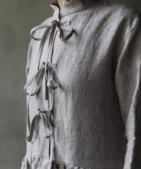 der antagonist デ アンタゴニスト / Dress with drawstring Linenワンピース / D7BLGRC24/25