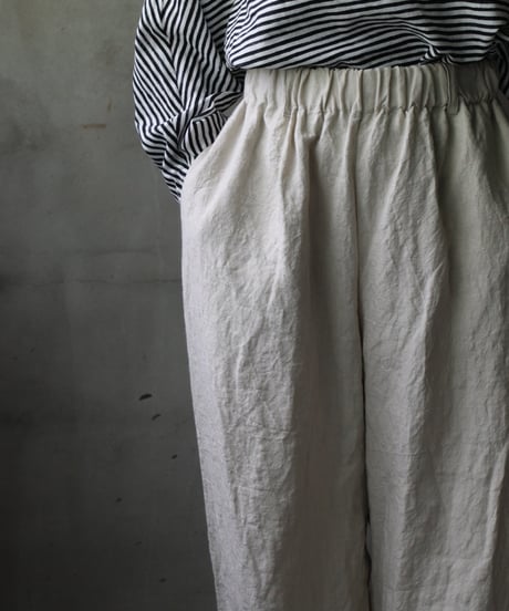 cavane キャヴァネ / Wide Linen100 TrousersⅡ パンツ/ ca-25124