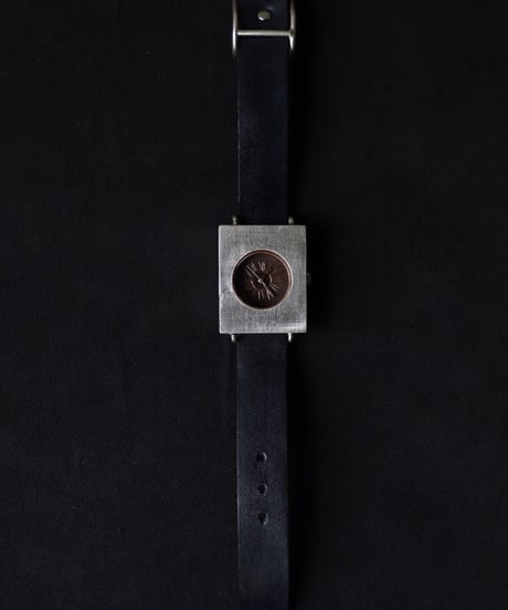 cavane Accessories / Silver925 Leather bangle watch" SQUARE " 時計 / ca-25950