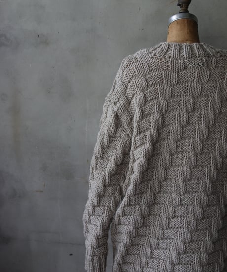 BIEK VERSTAPPEN / HAND KNITTED CARDIGAN手編みニット / Bie-24024(KNH-big)