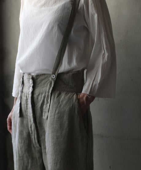 daubドーブ / SUSPENDER PANTS LINEN100パンツ / da-26002(PT31/T101)