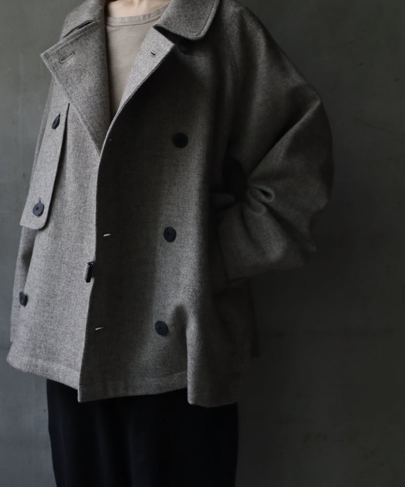 Dulcamara / flannel double short coat