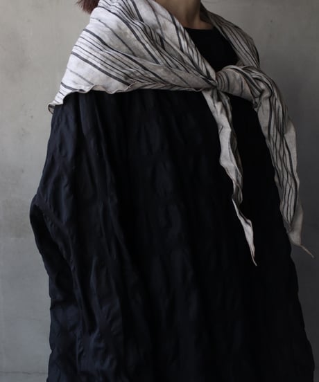 cavane キャヴァネ / Limited Scarf with tassel linen100スカーフ / ca-26040