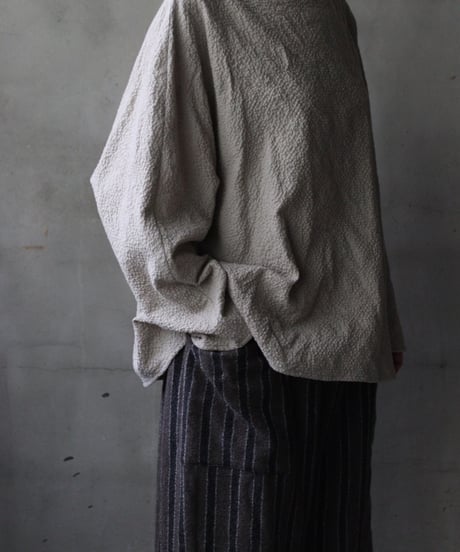 cavane キャヴァネ / Tunic long-sleeve Cotton&Woolシャツ / ca-25151
