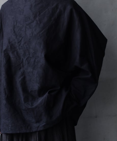 cavane キャヴァネ / Tunic long-sleeve Cotton100Jacquardシャツ / ca-26025