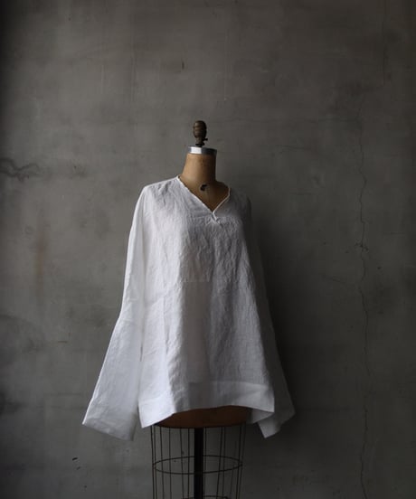 klauseクロイゼ / C.S Wide V Neck Shirt Belarus Linen / kla-26024
