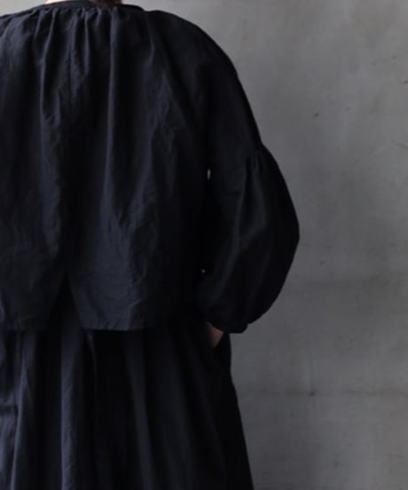 cavane キャヴァネ / Balloon sleeve over-shirt Linen&Cotton100ブラウス/ ca-26032