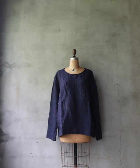 Au Vrai Chic/ Crew Shirt No Collar Long sleeve/ Au-24005