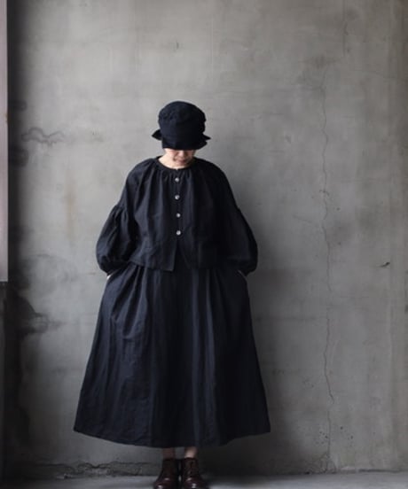 cavane キャヴァネ / Gathered Waist Sleeveless Dress Linen&Cotton100ワンピース / ca-26033