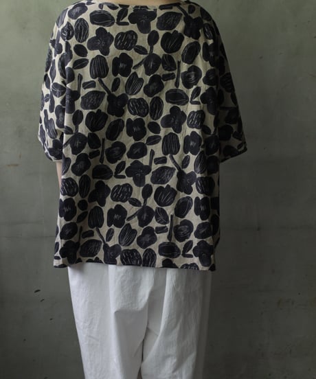 cavane キャヴァネ / Tunic half-sleeve Cotton/Linen100シャツ / ca-25113