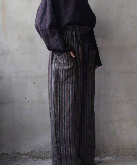 cavane キャヴァネ / Side-Pocket wide pants woolパンツ / ca-25154