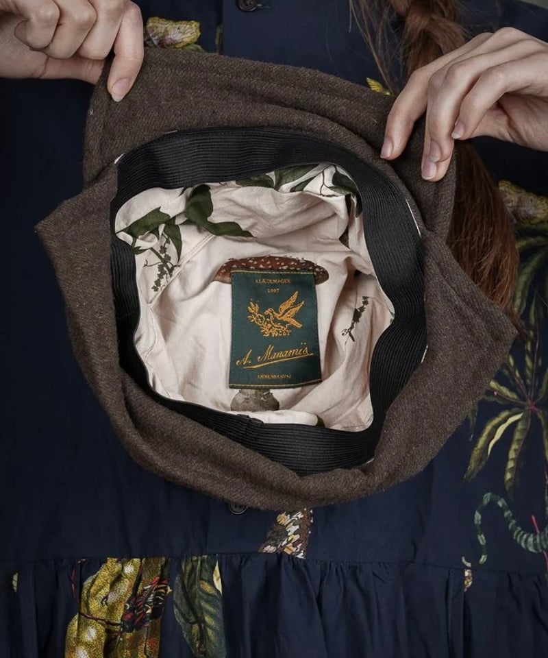 帽子 mamimu ALEKSANDR MANAMISアレクサンダーマナミ/ AM NEWSBOY CAP - V