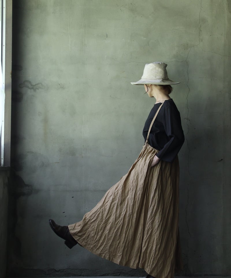 cavane キャヴァネ / Linen-Jumper skirtスカート/ ca-24131